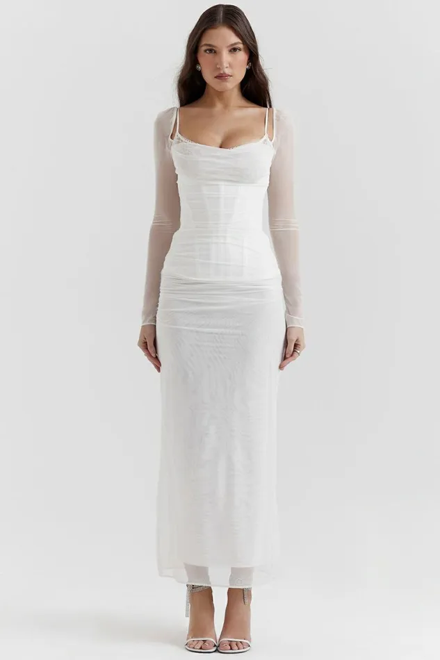 Women Katarina White Maxi Dress House Of CB Dresses