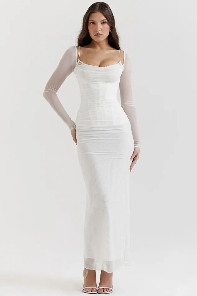 Women Katarina White Maxi Dress House Of CB Dresses