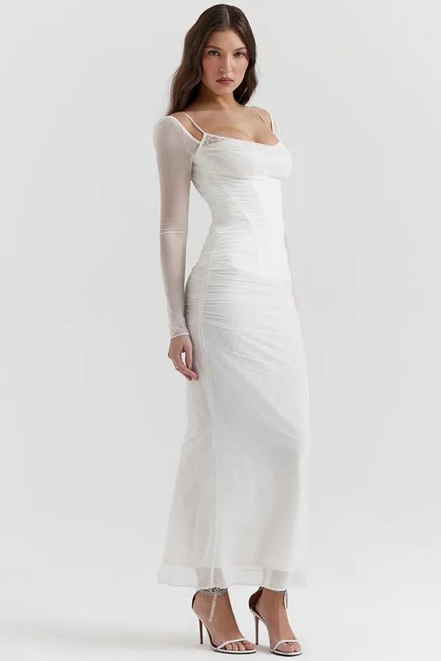 Women Katarina White Maxi Dress House Of CB Dresses