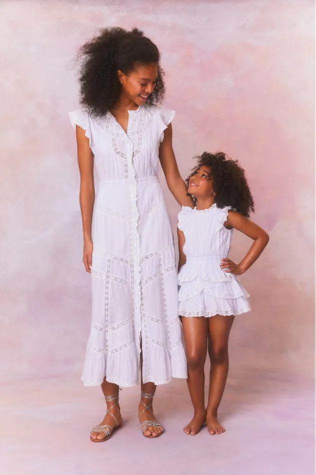 WomenKids Dresses LoveShackFancy Remi Cotton Stripe Maxi Dress Vintage Voyage WomenKids Dresses LoveShackFancy Remi Cotton Stripe Maxi Dress Vintage Voyage