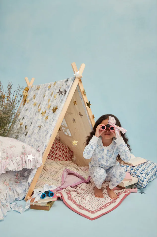 WomenKids Sleepwear LoveShackFancy Roller Rabbit Pastiche De Monkey Pajama Blue WomenKids Sleepwear LoveShackFancy Roller Rabbit Pastiche De Monkey Pajama Blue