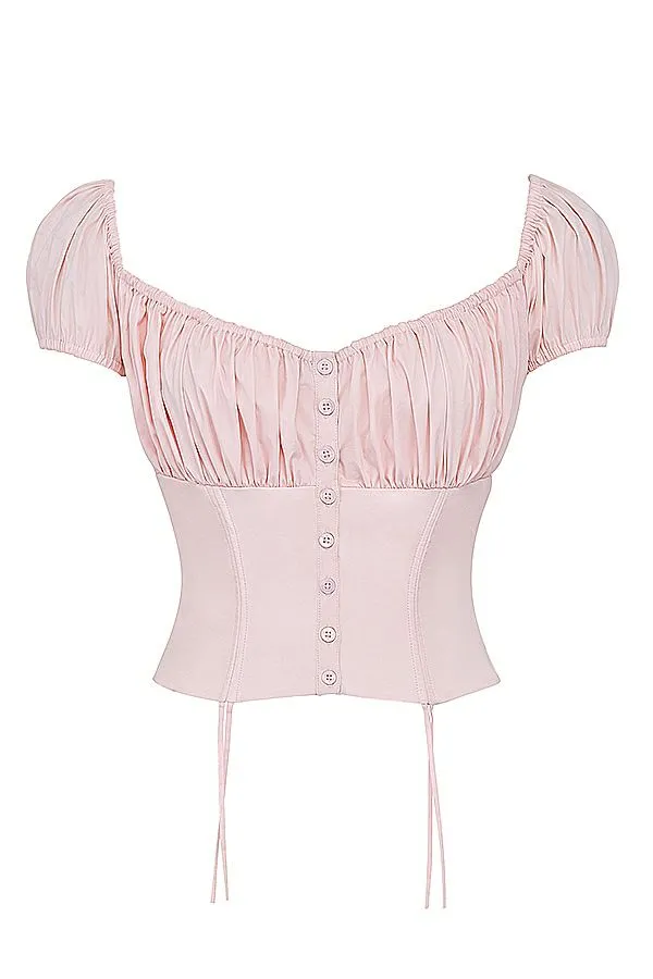 Women Kitty Baby Pink Gathered Top House Of CB Corsets