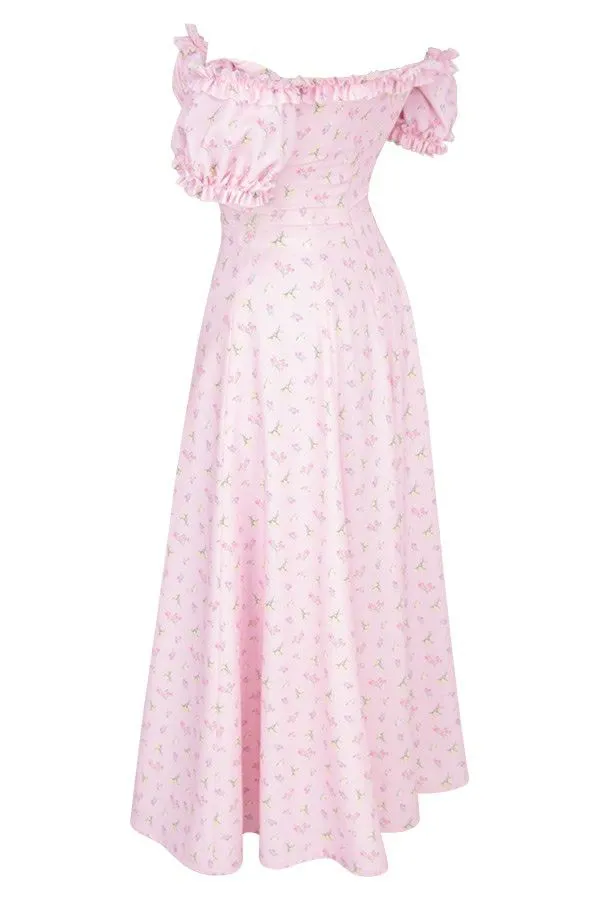 Women Lauren Pink Floral Strapless Midi Sundress House Of CB Dresses Women Lauren Pink Floral Strapless Midi Sundress House Of CB Dresses