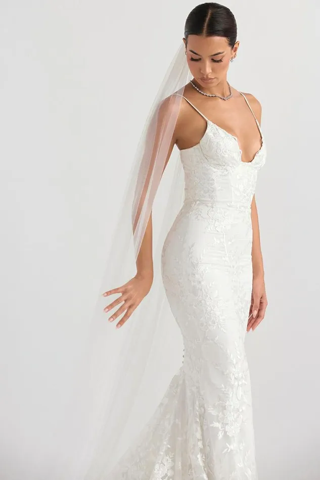 Women Leone White Ultra Long Soft Tulle Veil House Of CB Shop Bridal Women Leone White Ultra Long Soft Tulle Veil House Of CB Shop Bridal