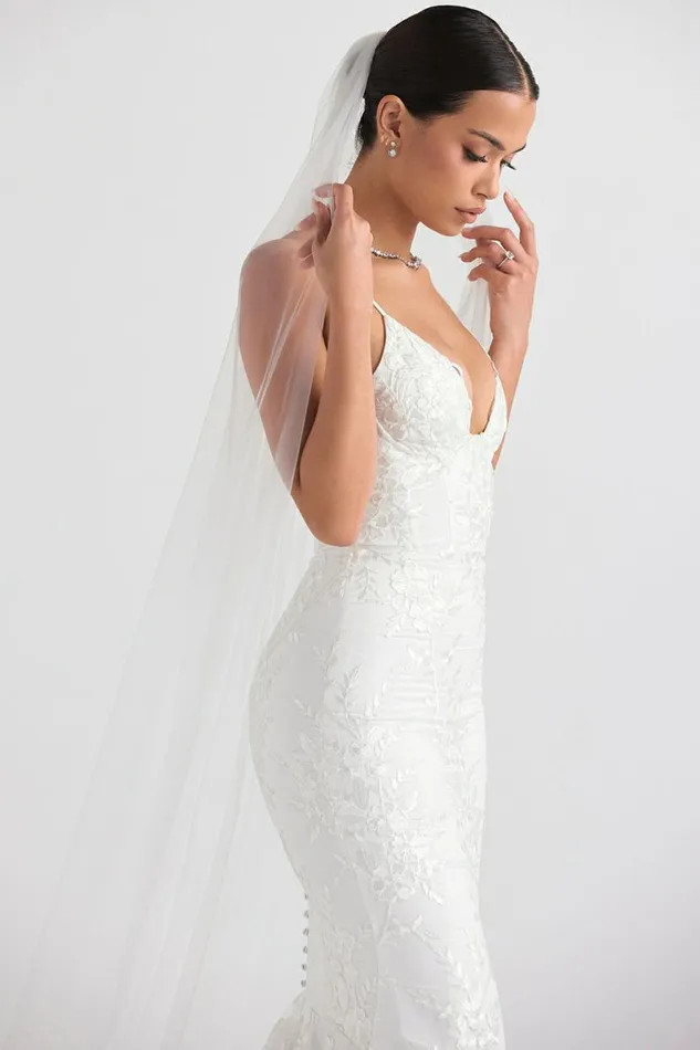 Women Leone White Ultra Long Soft Tulle Veil House Of CB Shop Bridal Women Leone White Ultra Long Soft Tulle Veil House Of CB Shop Bridal