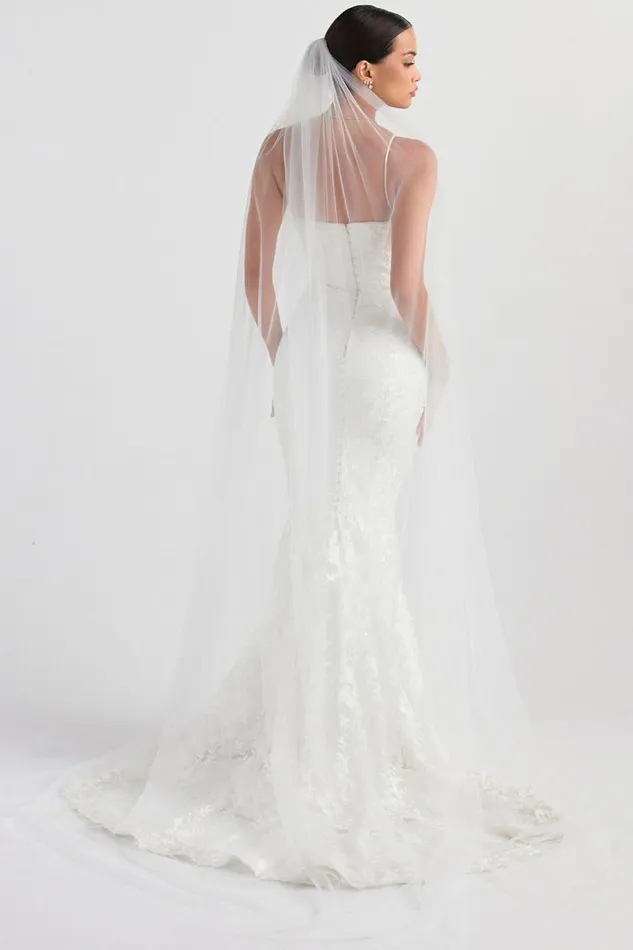 Women Leone White Ultra Long Soft Tulle Veil House Of CB Shop Bridal Women Leone White Ultra Long Soft Tulle Veil House Of CB Shop Bridal
