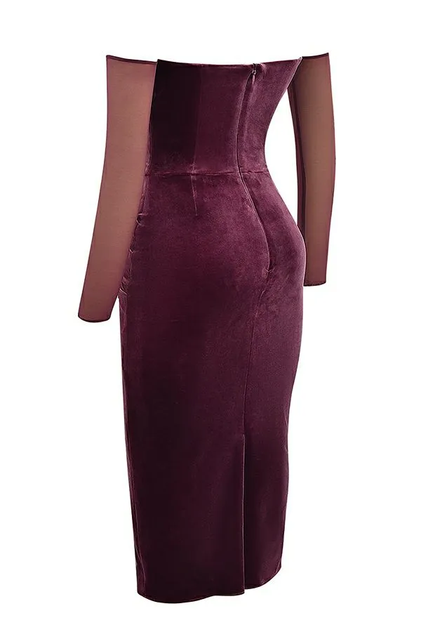 Women Leora Mulberry Strapless Midi Dress House Of CB Dresses Women Leora Mulberry Strapless Midi Dress House Of CB Dresses