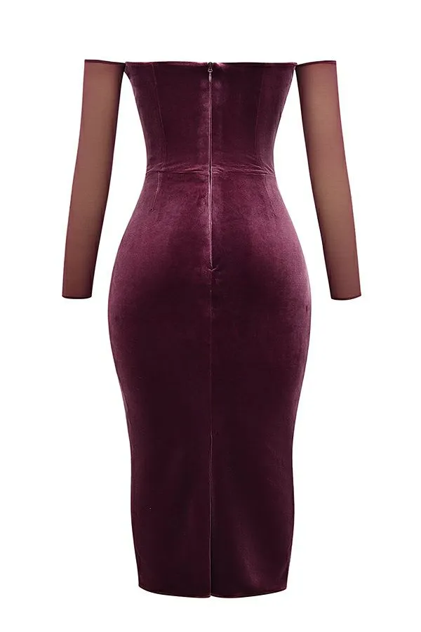 Women Leora Mulberry Strapless Midi Dress House Of CB Dresses Women Leora Mulberry Strapless Midi Dress House Of CB Dresses