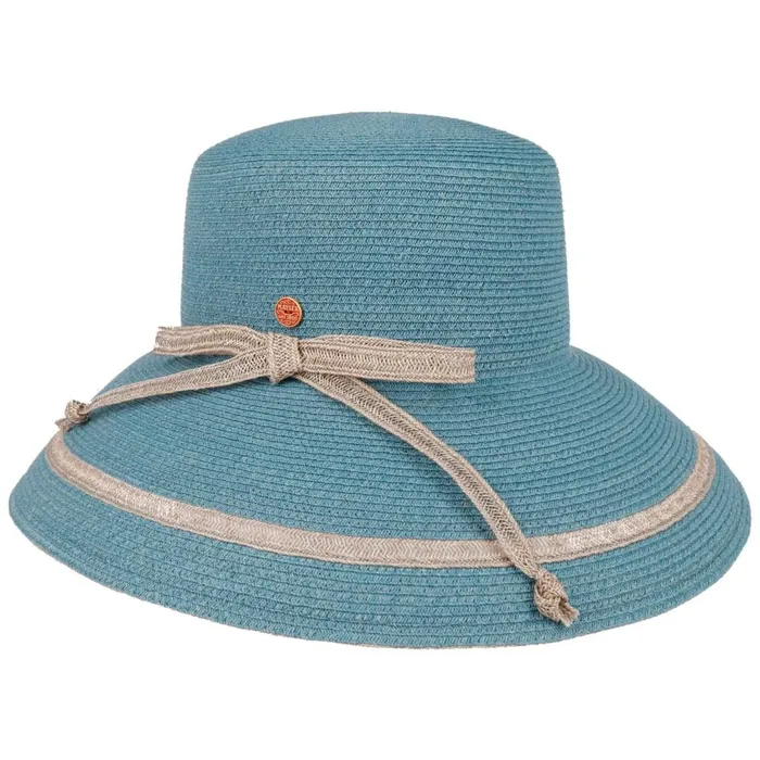 Women Lilien Raffiahut Blue Mayser Floppy Hats