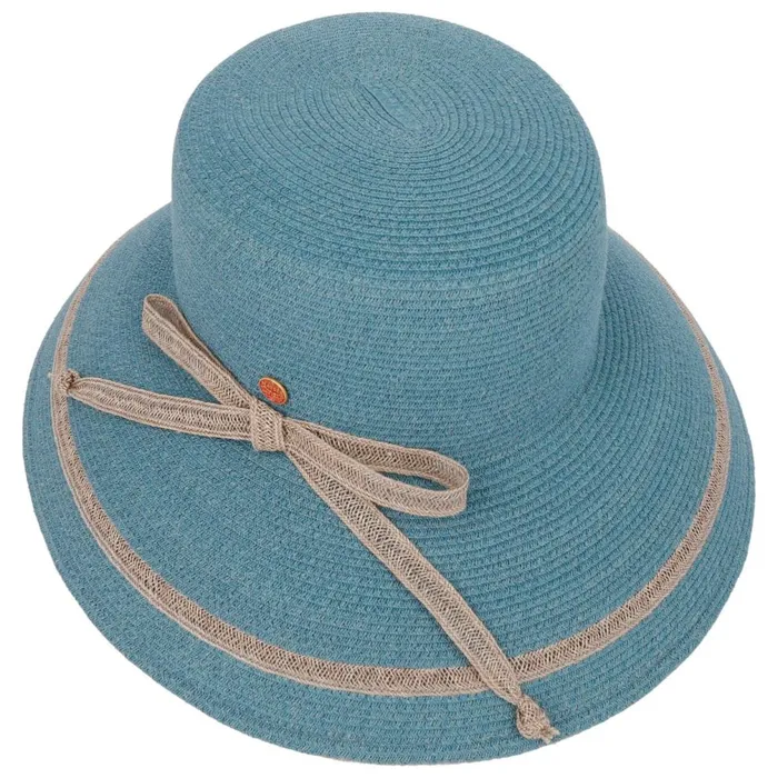 Women Lilien Raffiahut Blue Mayser Floppy Hats