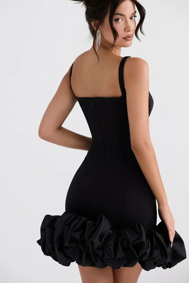 Women Lilou Black Ruffle Hem Dress House Of CB Dresses