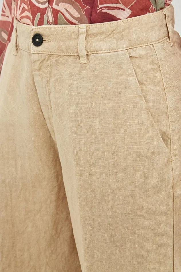 Women LOIS 8211 Linen Trousers 8211 Sabbia Massimo Alba Trousers and Shorts