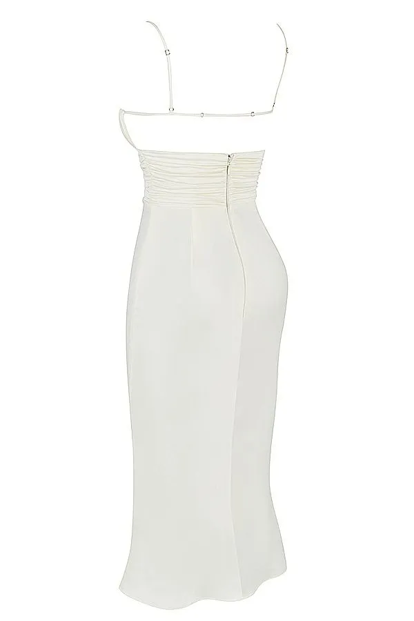 Women Lois Ivory Satin Corset Midi Dress House Of CB Dresses Women Lois Ivory Satin Corset Midi Dress House Of CB Dresses