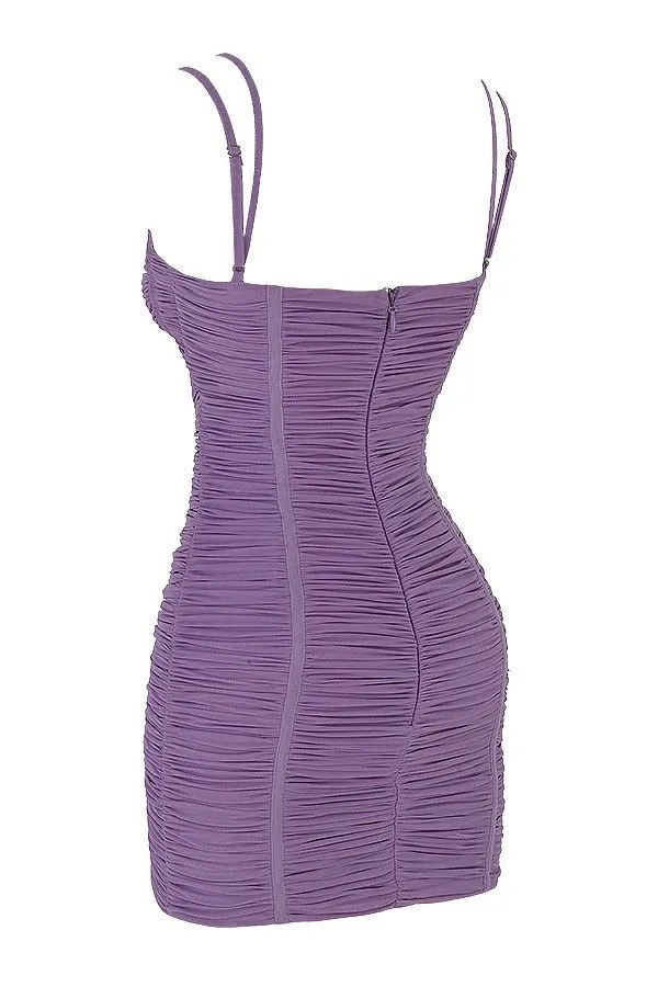 Women LOVERS MISTRESS ROCKS LILAC CUTOUT MESH DRESS House Of CB Dresses
