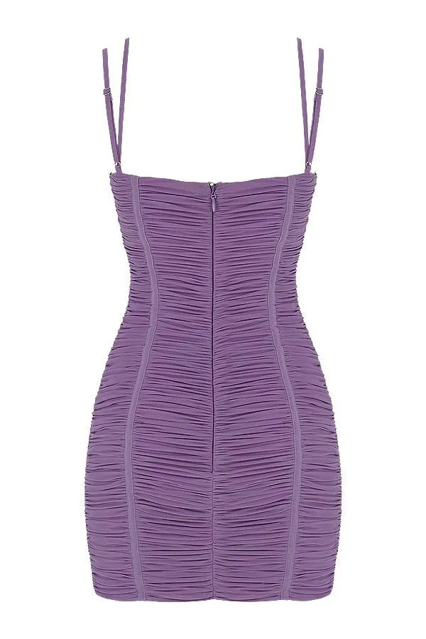 Women LOVERS MISTRESS ROCKS LILAC CUTOUT MESH DRESS House Of CB Dresses