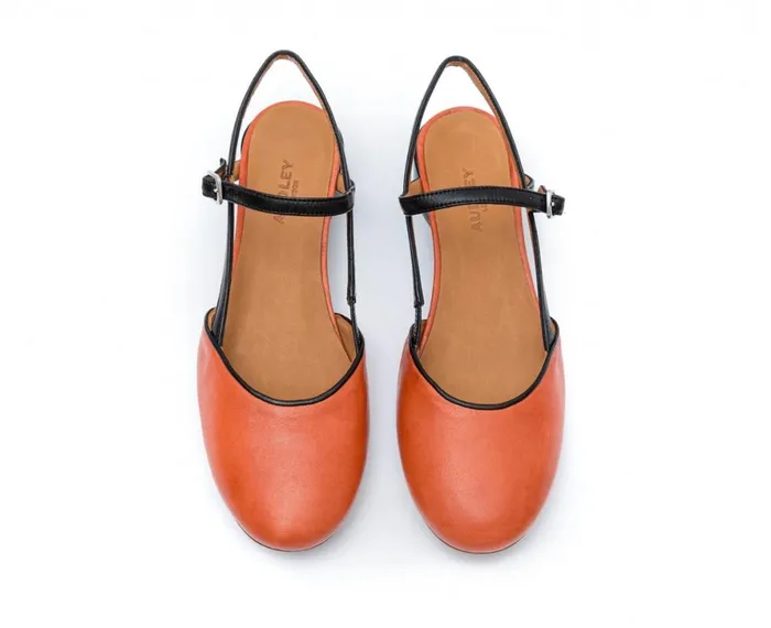 Women Low Heel Audley Shoes Low Heel Leather Shoe Fedra Black