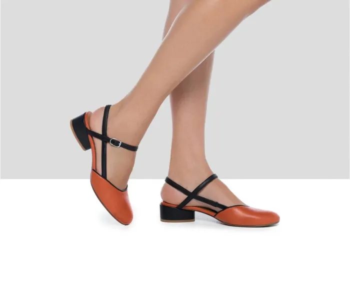 Women Low Heel Audley Shoes Low Heel Leather Shoe Fedra Black