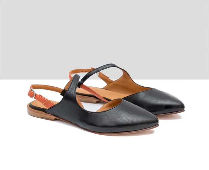 Women Low Heel Audley Shoes Low Heel Leather Shoe Florencia Black