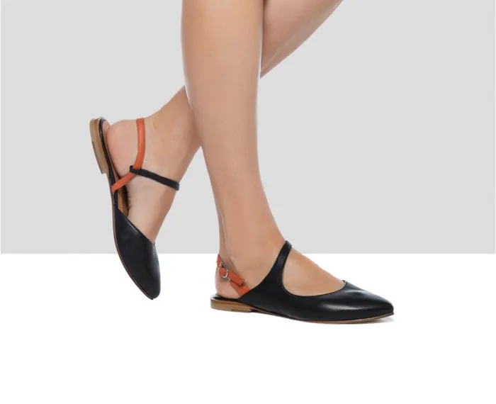 Women Low Heel Audley Shoes Low Heel Leather Shoe Florencia Black