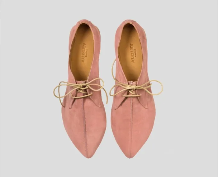 Women Low Heel Audley Shoes Low Heel Leather Shoe Verano Pink