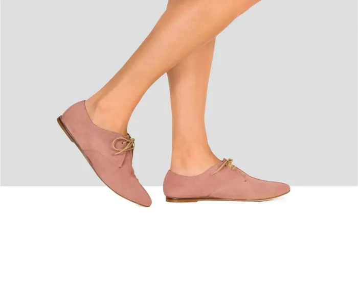 Women Low Heel Audley Shoes Low Heel Leather Shoe Verano Pink