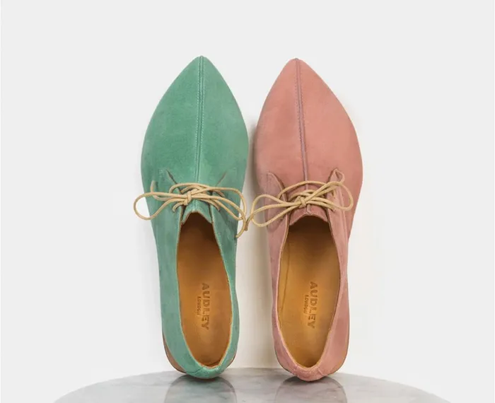 Women Low Heel Audley Shoes Low Heel Leather Shoe Verano Pink