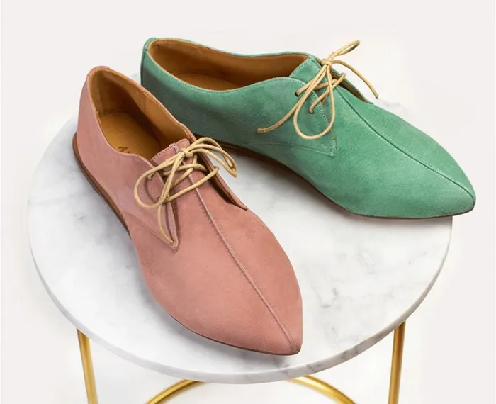 Women Low Heel Audley Shoes Low Heel Leather Shoe Verano Pink