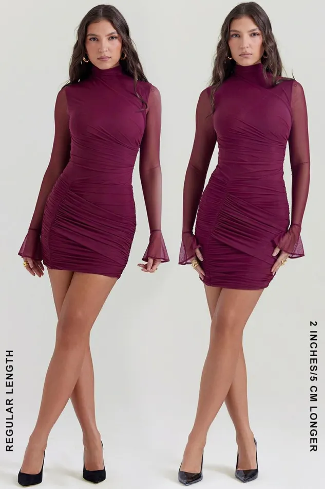 Women Lucasta Mulberry Gathered Mini Dress House Of CB Dresses Women Lucasta Mulberry Gathered Mini Dress House Of CB Dresses