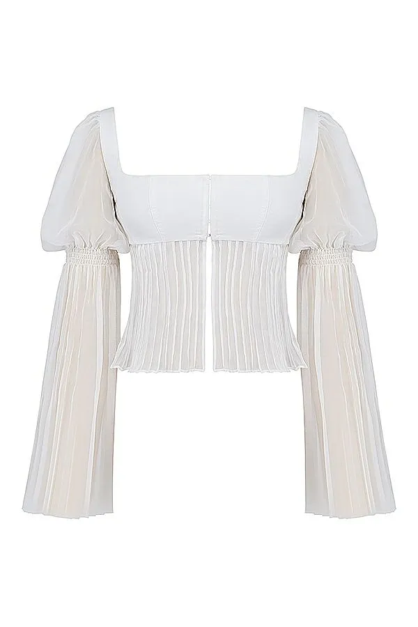 Women Lucie White Pleated Top House Of CB Corsets