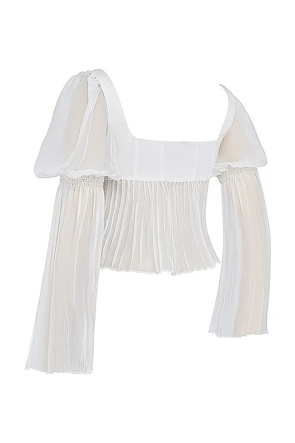 Women Lucie White Pleated Top House Of CB Corsets