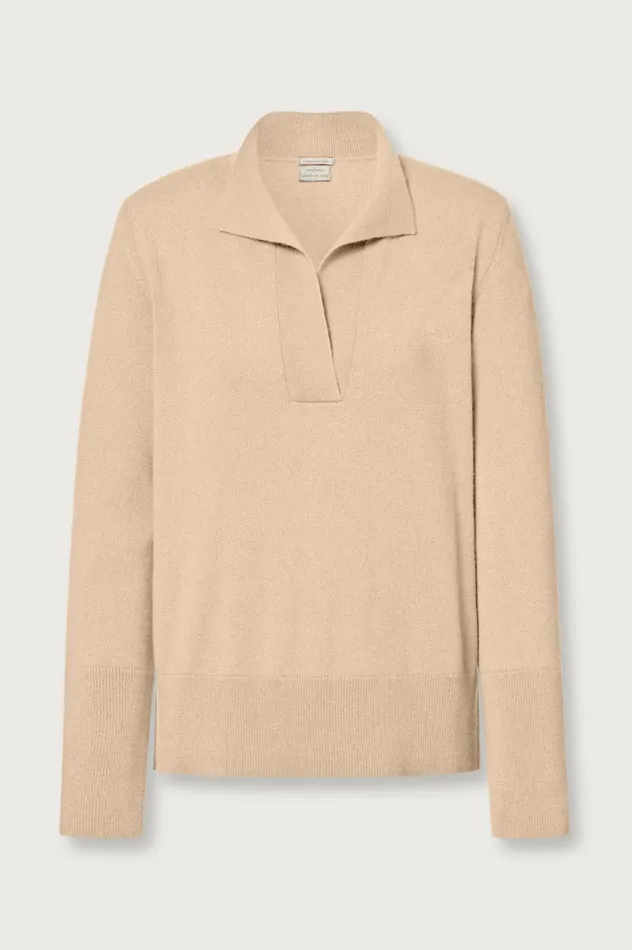 Women LUCY 8211 Cashmere Polo 8211 Nude Massimo Alba Knitwear