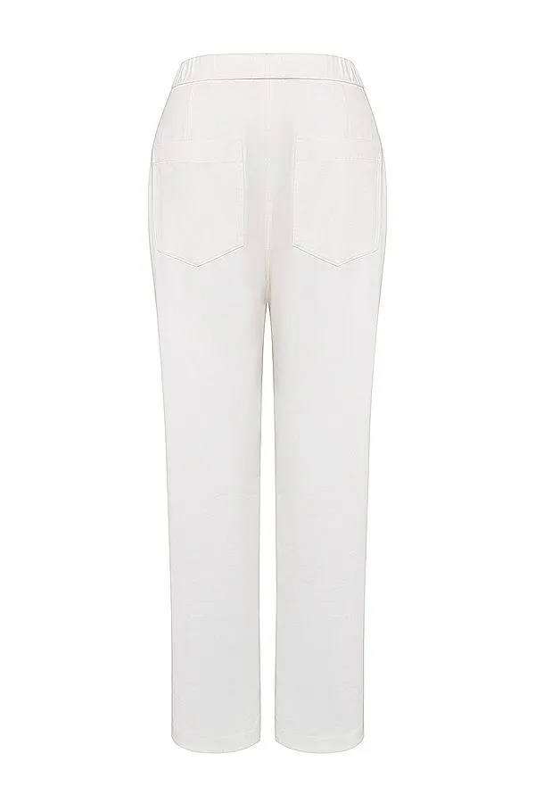 Women Luna White Cargo Trousers House Of CB Bottoms Women Luna White Cargo Trousers House Of CB Bottoms