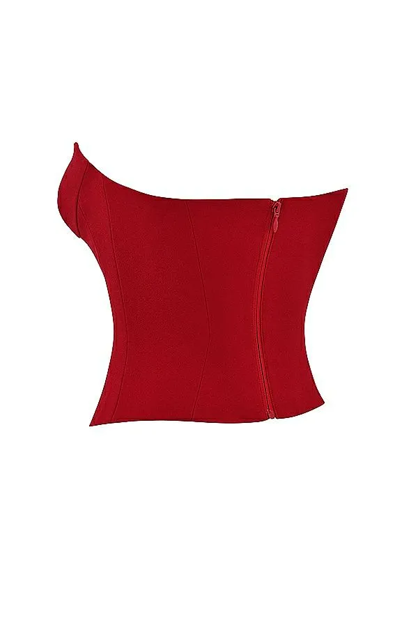 Women Lydia Red Rose Plunge Corset House Of CB Corsets