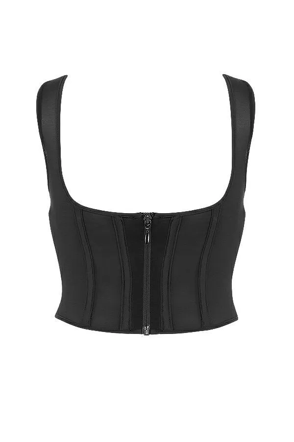Women Mabel Black Mesh Corset Top House Of CB Corsets
