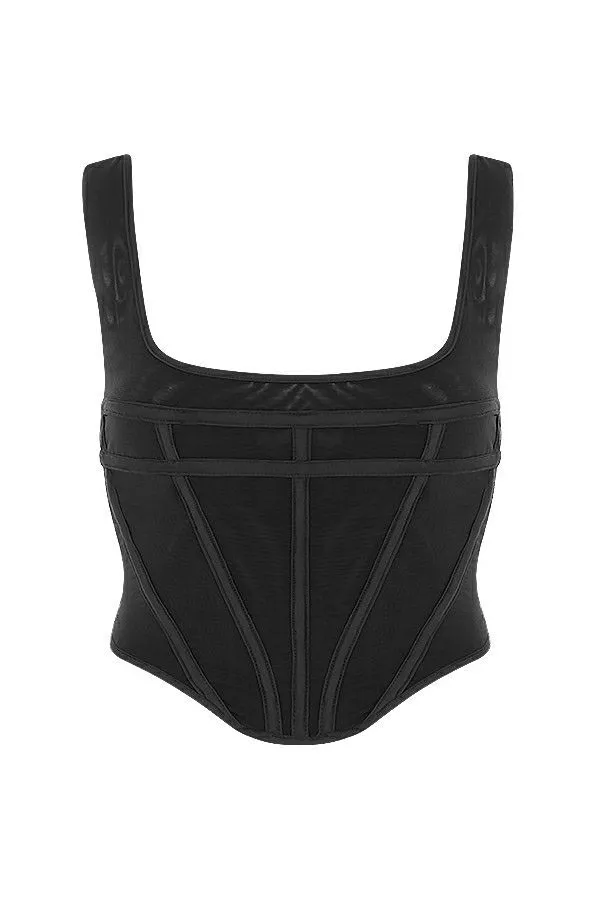 Women Mabel Black Mesh Corset Top House Of CB Corsets