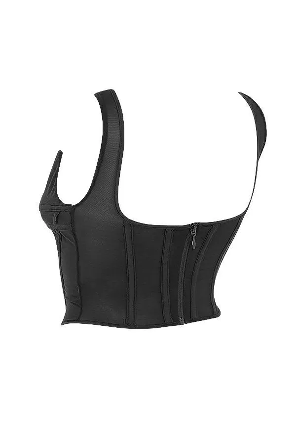 Women Mabel Black Mesh Corset Top House Of CB Corsets