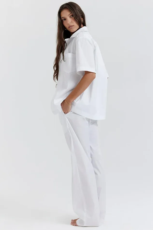 Women Maiko White Oversized Shirt House Of CB Tops