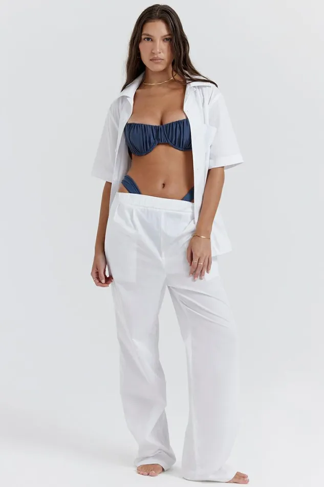 Women Maiko White Oversized Shirt House Of CB Tops