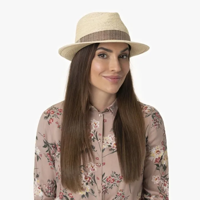 Women Manuel Crochet Trilby Panama Hat Camel Mayser Trilby Hats Women Manuel Crochet Trilby Panama Hat Camel Mayser Trilby Hats