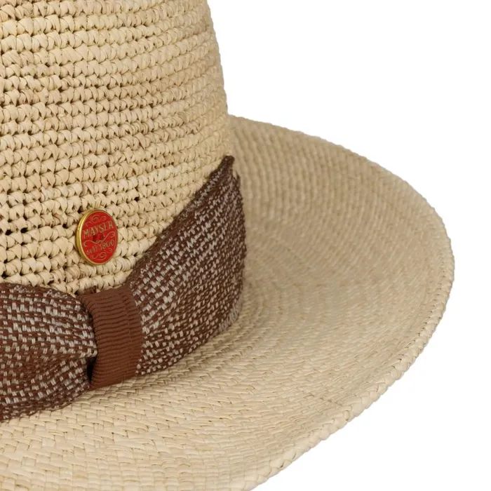 Women Manuel Crochet Trilby Panama Hat Camel Mayser Trilby Hats Women Manuel Crochet Trilby Panama Hat Camel Mayser Trilby Hats