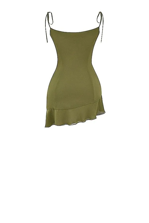 Women Marcia Olive Ruffle Mini Dress House Of CB Dresses