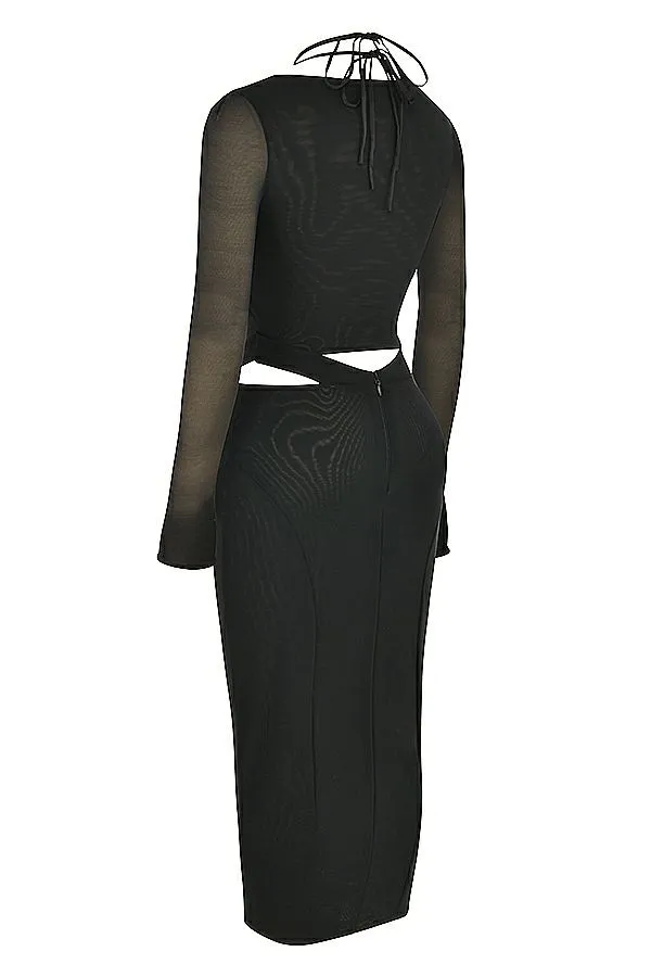 Women Marina Black Cutout Midi Dress House Of CB Dresses Women Marina Black Cutout Midi Dress House Of CB Dresses
