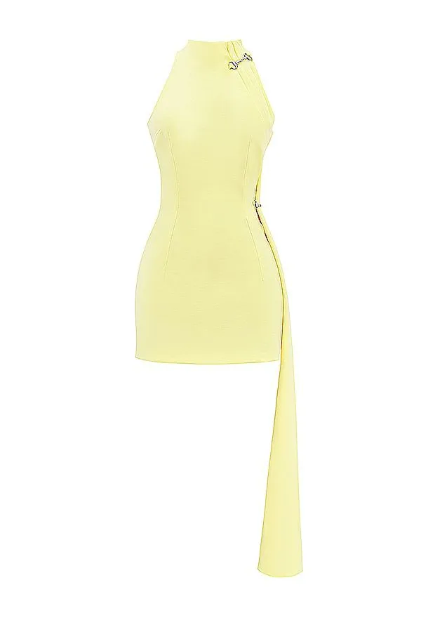 Women Marla Lemon Halter Mini Dress House Of CB Dresses