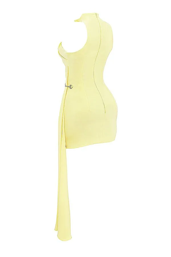 Women Marla Lemon Halter Mini Dress House Of CB Dresses