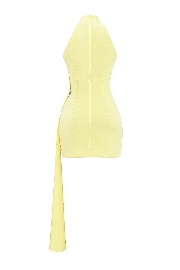 Women Marla Lemon Halter Mini Dress House Of CB Dresses