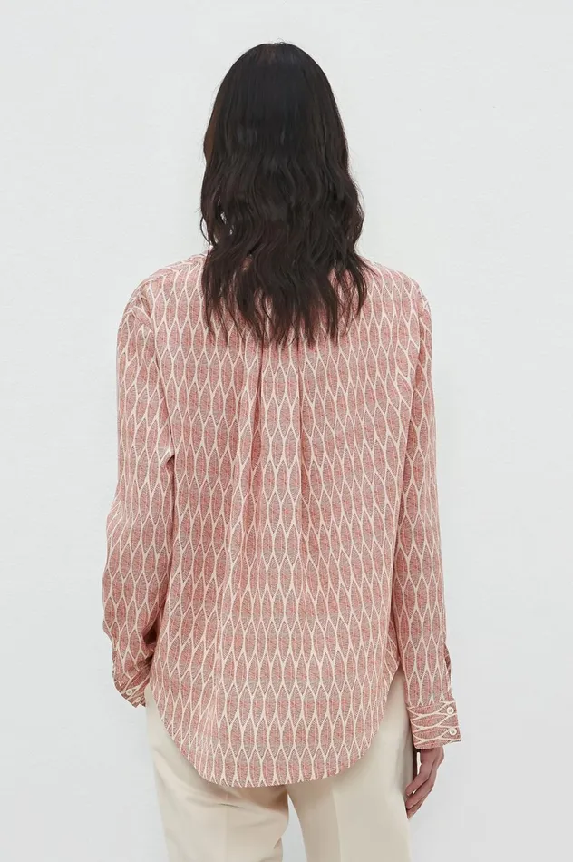 Women MARTINA 8211 Silk Blouse 8211 Coral Massimo Alba Shirts