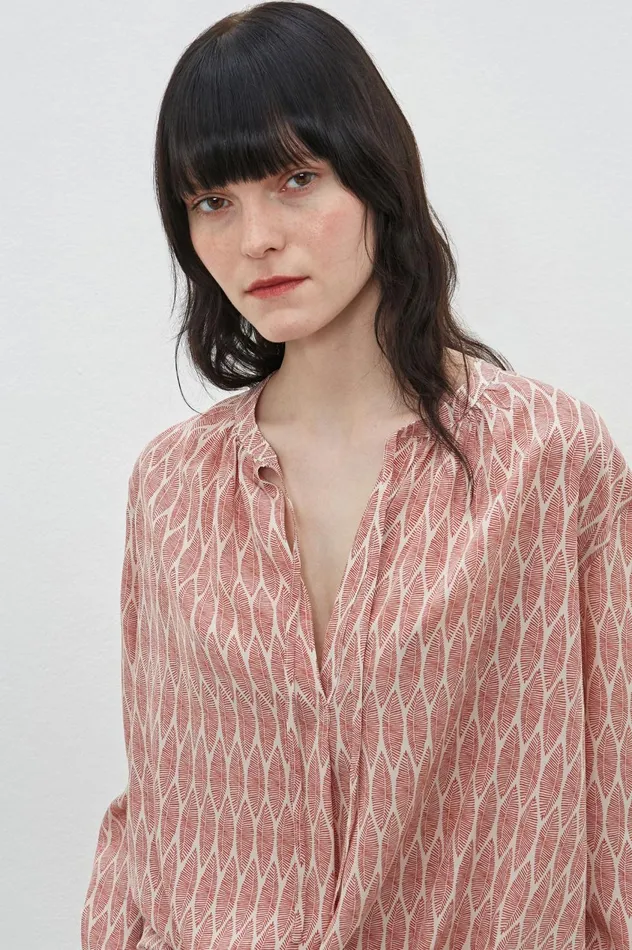 Women MARTINA 8211 Silk Blouse 8211 Coral Massimo Alba Shirts