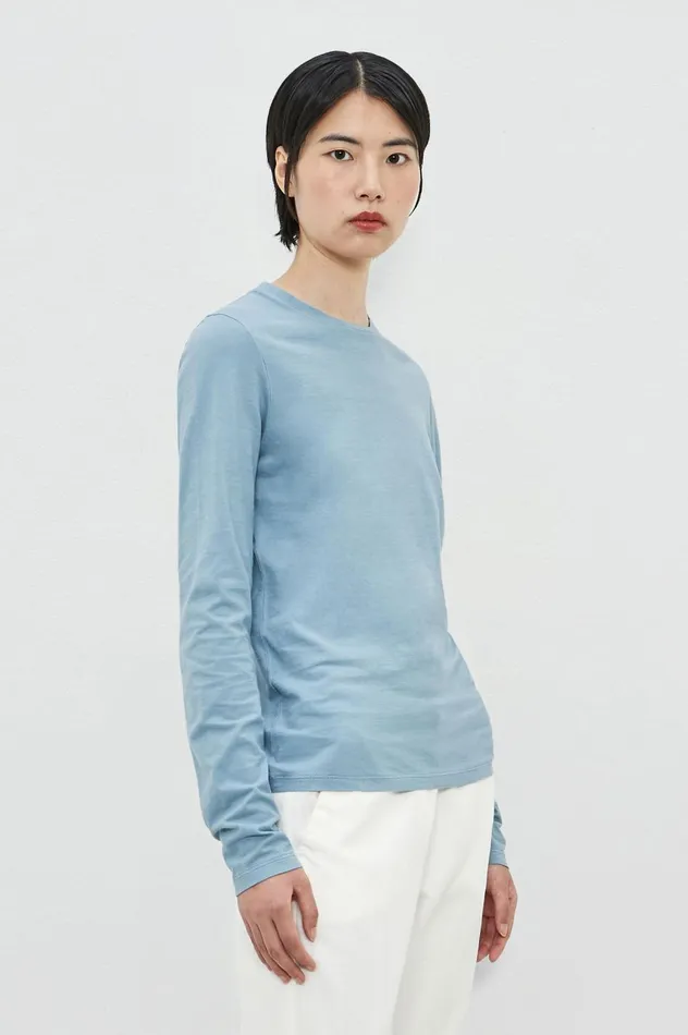 Women MASA 8211 Cotton Crewneck Tshirt 8211 Avio Massimo Alba Tops