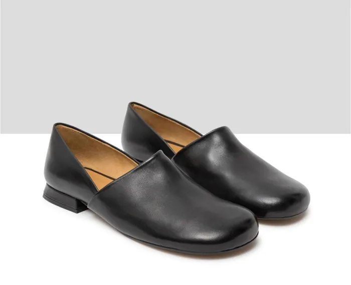 Women Medium Heel Audley Shoes Low Heel Leather Shoe Jana Black