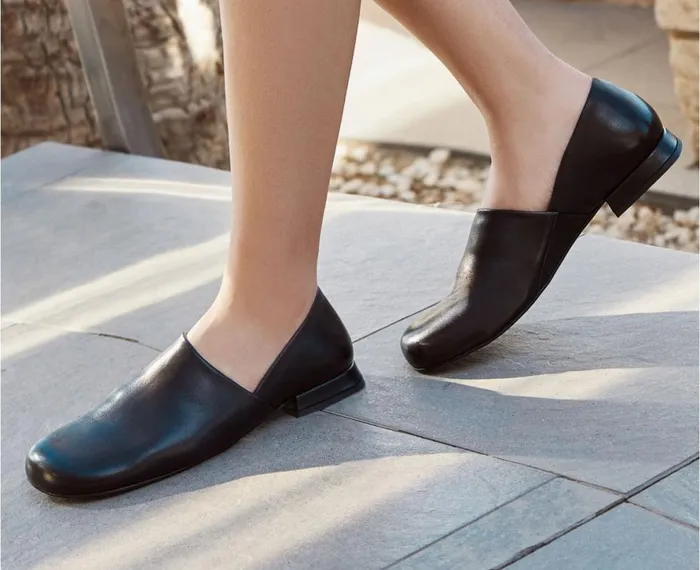 Women Medium Heel Audley Shoes Low Heel Leather Shoe Jana Black